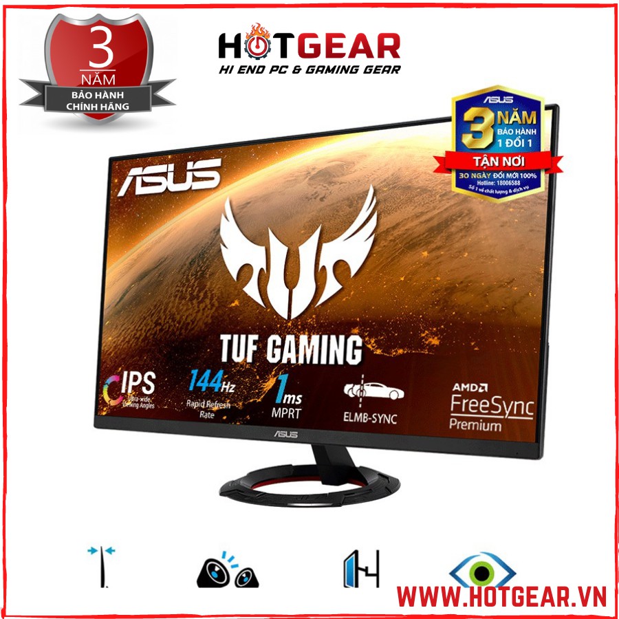 Màn hình ASUS TUF Gaming VG279Q1R Monitor  27″, FHD, IPS, 144Hz, 1ms MPRT, FreeSync Premium mới chính hãng