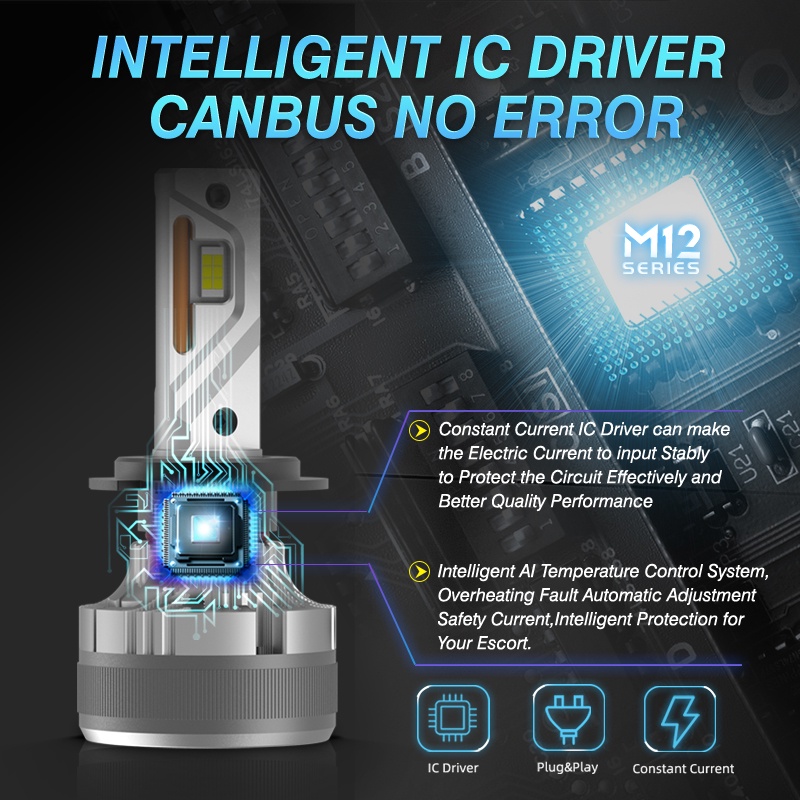 Set 2 Đèn Pha Led Công Suất Cao 55W H7 H4 Hi / Lo H8 H11 9005 Hb3 9006 Hb4 4300K Chuyên Dụng Cho Xe Hơi MAXGTRS