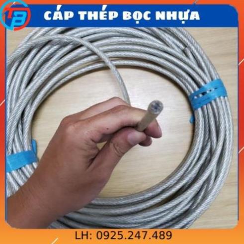 Dây Cáp Thép Bọc Nhựa 6mm (6 ly) Cắt Lẻ Và Sỉ Theo Yêu Cầu - Kim khí capthepsaigon
