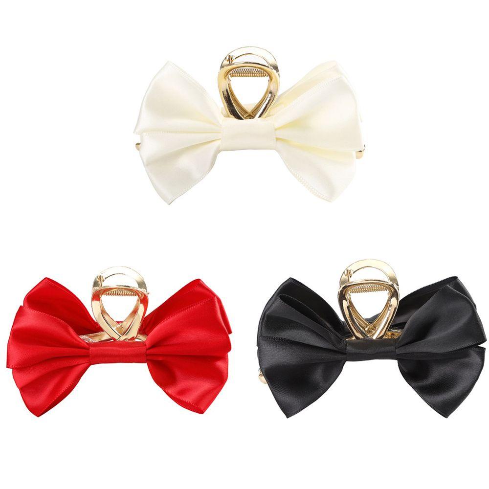 Kẹp Tóc Càng Cua Cố Định Chống Trượt Đính Nơ Xinh Xắn Cho Bạn Gái