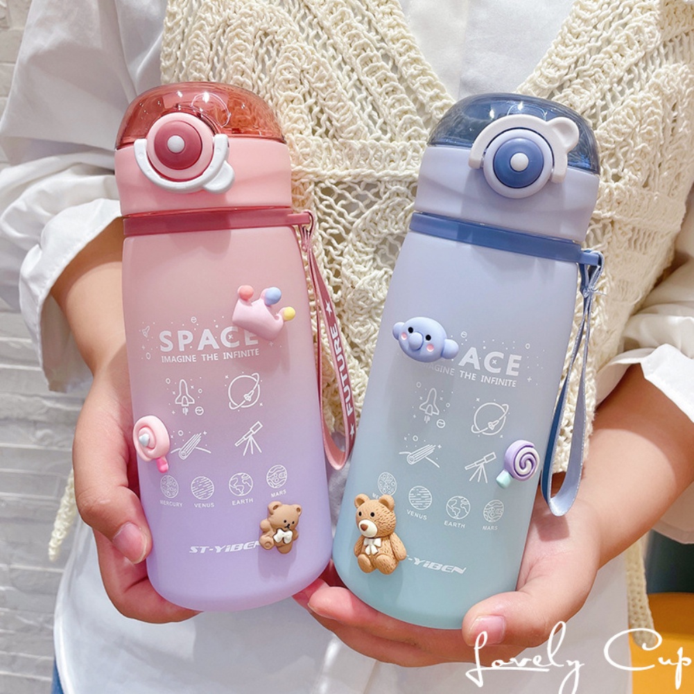 630ml nước cup Frosted Gradient nhựa cao nhiệt độ nhiệt độ cao-Giá Trị Drop-RESISTANT cup mùa hè không gian di động cốc chai nước