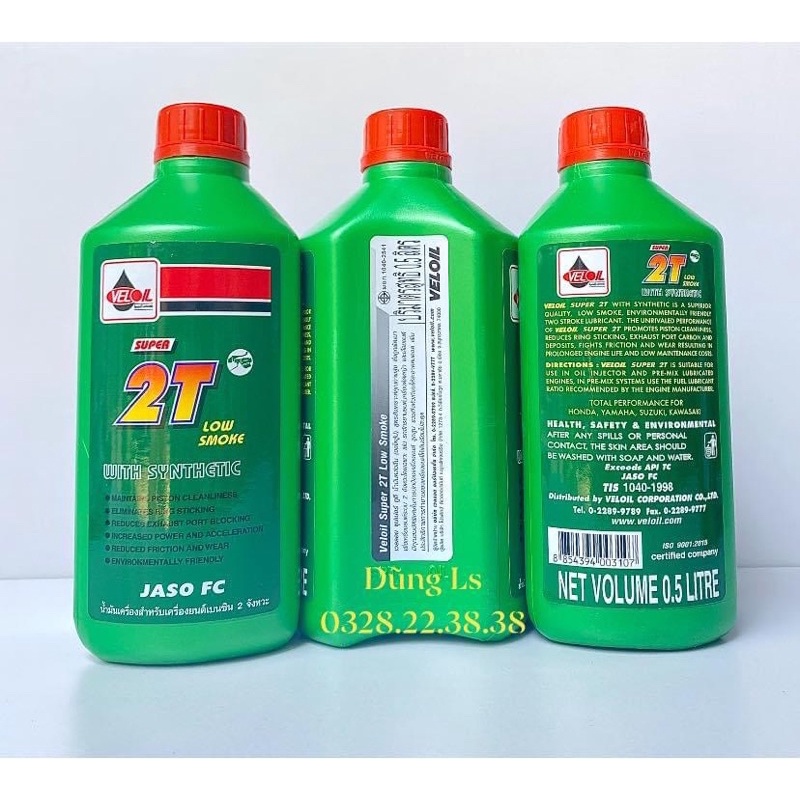 Combo 10 chai Nhớt 2T siêu thơm VELOIL chính hãng cao cấp Thái Lan cho xe 2 thì xipo nova, nhớt thái chính hãng