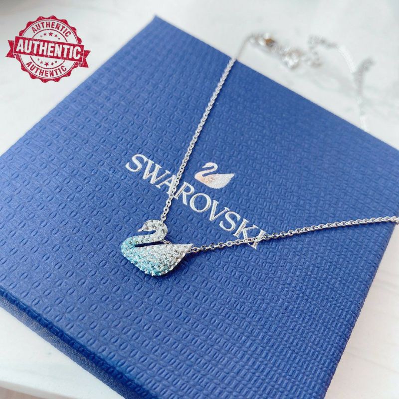 [Chính Hãng] Vòng cổ Swarovski thiên nga xanh