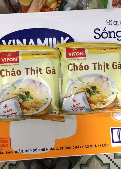 Cháo Thịt Vifon Có Gói Thịt Thật 70g