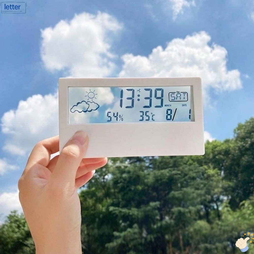 Đồng Hồ Báo Thức Điện Tử Có Đèn LED Hiển Thị Nhiệt Độ Và Lịch Để Bàn