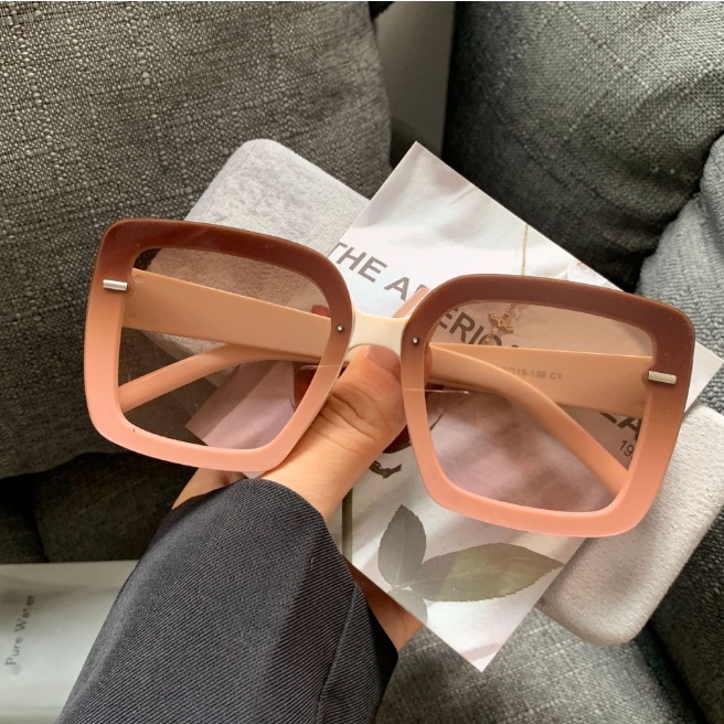 Kính Mát Vuông Oversize Chống Tia UV400 Sang Trọng Cho Nữ
