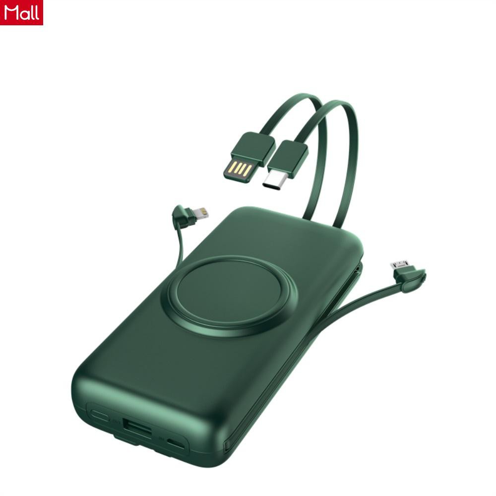 Độc Quyền® Bộ Sạc Dự Phòng Không Dây Dung Lượng Lớn 20000mAh Có Dây Cáp