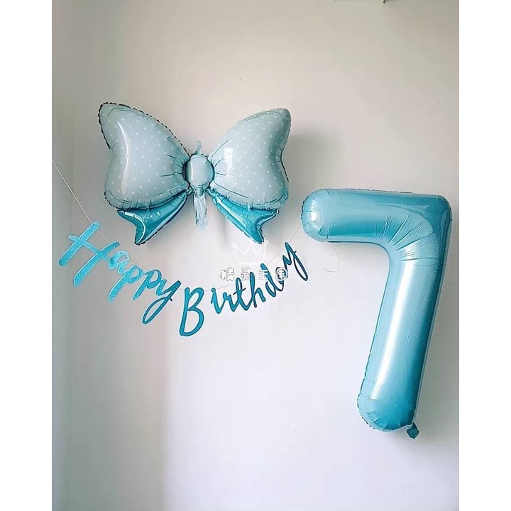 Bóng trang trí sinh nhật hình nơ size đại 64x84cm