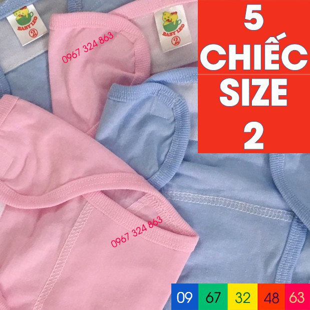 Combo 5 quần đóng bỉm BABY LEO sơ sinh size 2 cho bé yêu