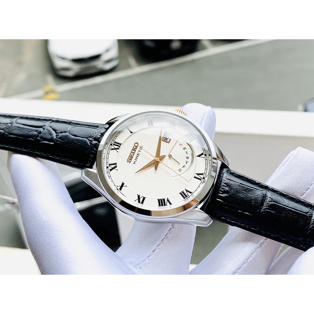 Đồng hồ nam dây da Seiko Kinetic SRN073P1