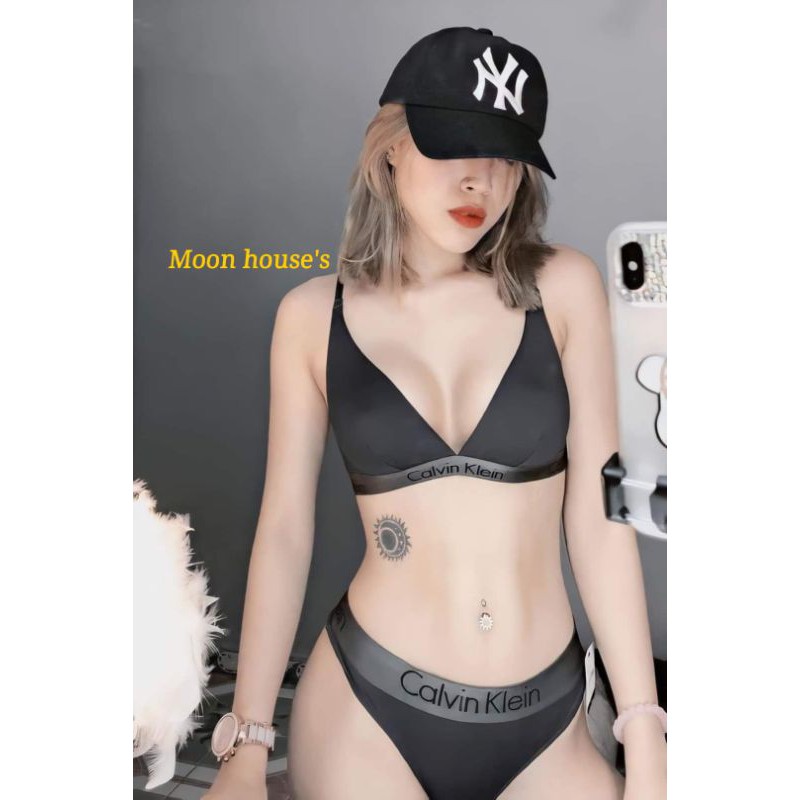 Sét bộ lót CK chất thun lạnh cao cấp 2 màu hồng - xám