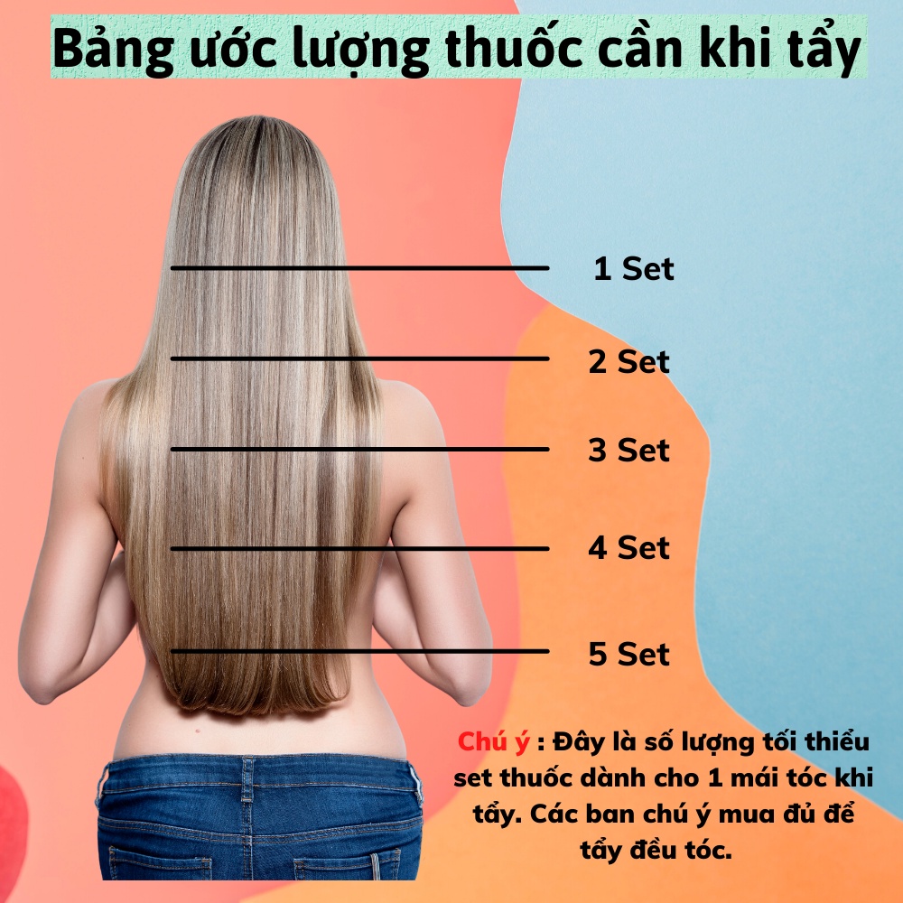 Tẩy tóc siêu dưỡng , tẩy cực êm , lên tone cực sáng.