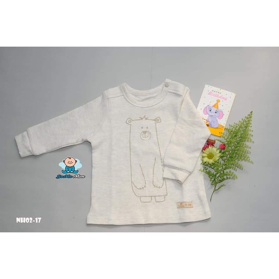 Lullaby - Áo BT vai chồm, BG xếp ly vai chât nỉ dày dặn(0-24m)