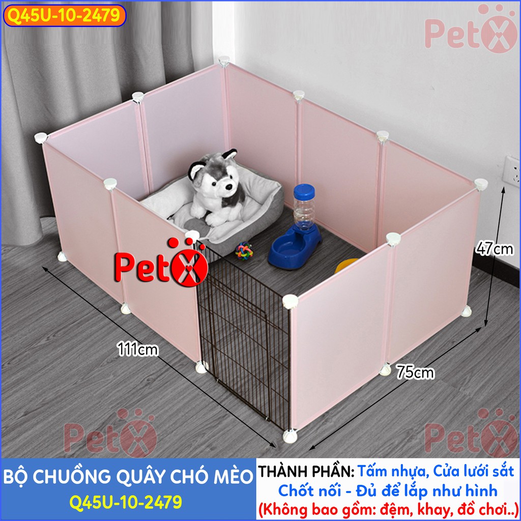 Quây chuồng chó mèo lắp ghép nuôi thú cưng sơn tĩnh điện giá rẻ-13