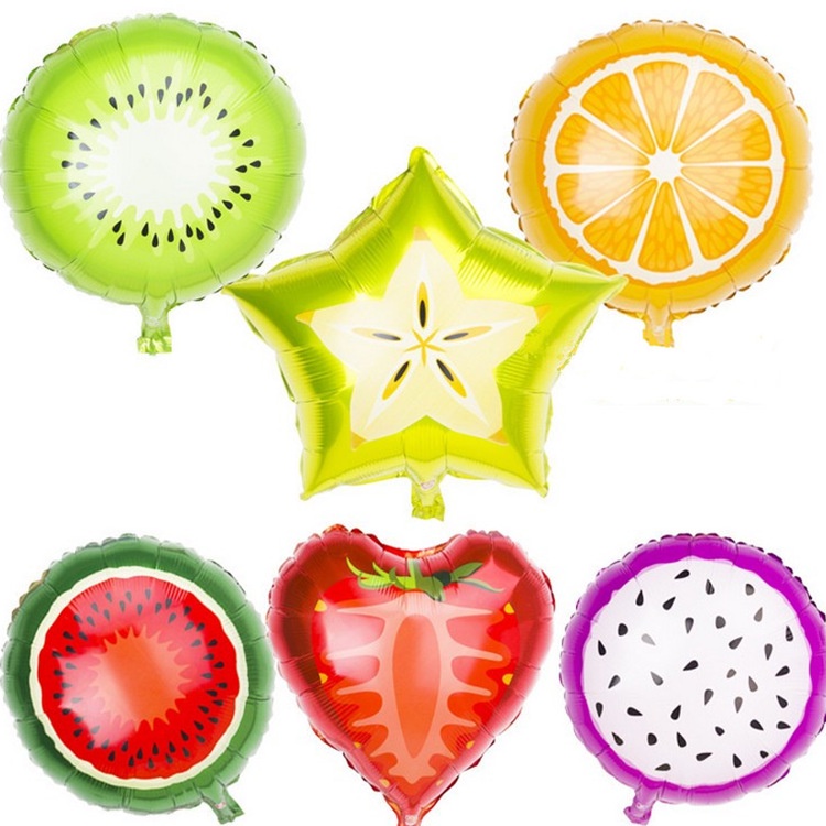 Bong Bóng Màng Nhôm 18 Inch Hình Trái Cây Xinh Xắn Trang Trí Tiệc