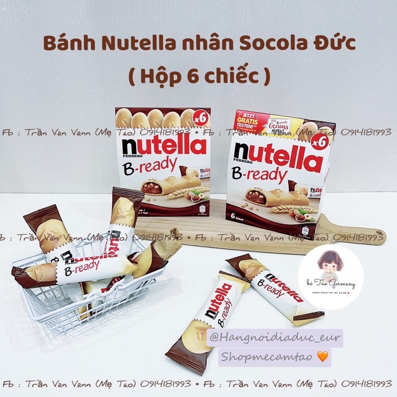 Bánh Nutella nhân Socola Đức (Hộp 6 chiếc)