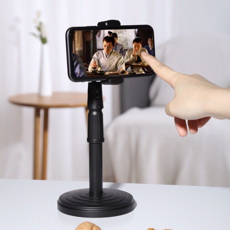 Giá Đỡ Điện Thoại Livestream để Treo Kẹp Quay Phim Ghi Hình xem video Ổn Định Xoay 360 Độ - Chiều Cao 38mm - Đế Nặng
