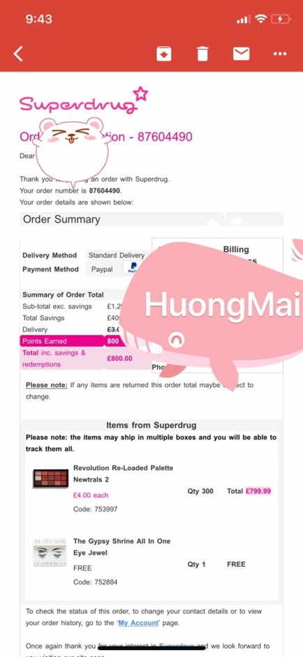 BẢNG MÀU MẮT ORDER SUPERDRUGS MAKE UP REVOLUTION | BigBuy360 - bigbuy360.vn