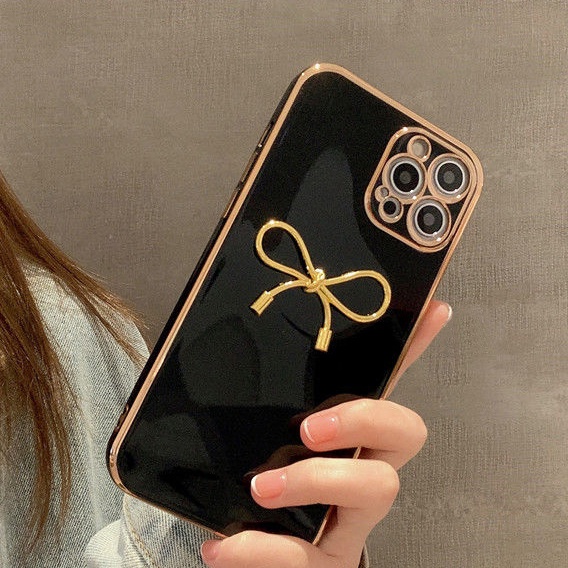Ốp Điện Thoại Cạnh Vuông Mềm Viền Thẳng Hình Nơ 3D Cho Samsung Galaxy A22 A32 A52 A72 A82 M32 A51 A71 A12 A13 A50 A50S A30S M51 F62 A23 A53 S21 S22 S20 S10 Plus Note 20 Ultra S21 FE