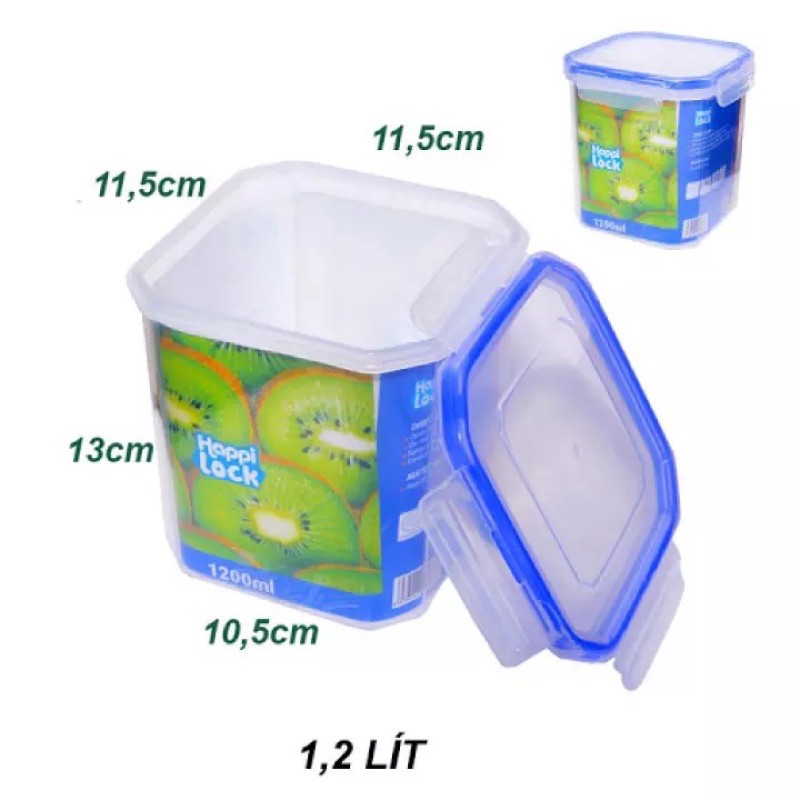Bộ 2 Hộp Thực Phẩm Happy Lock 1200ml Tân Lập Thành | BigBuy360 - bigbuy360.vn