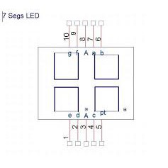 Led 7 đoạn 2 số cathode - anode chung