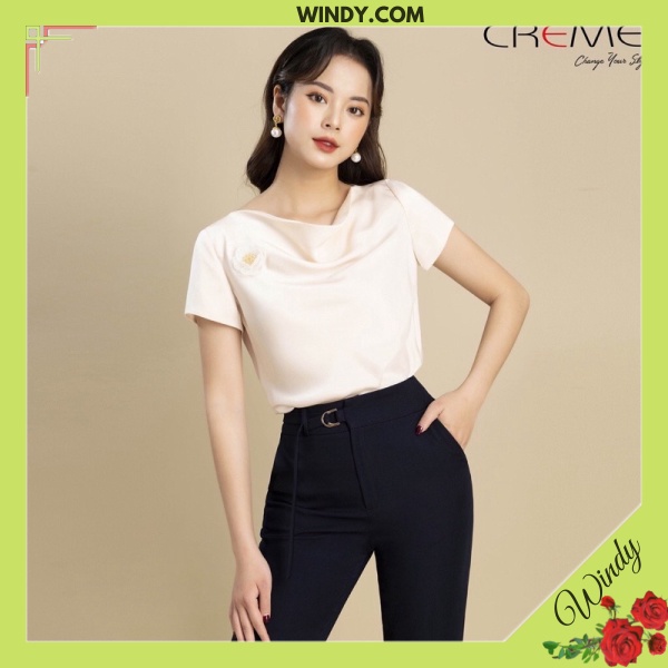 Áo sơ mi nữ tay cộc Lụa Hàn cổ đổ công sở đi chơi đều đẹp, sơ mi nữ đẹp tay cộc