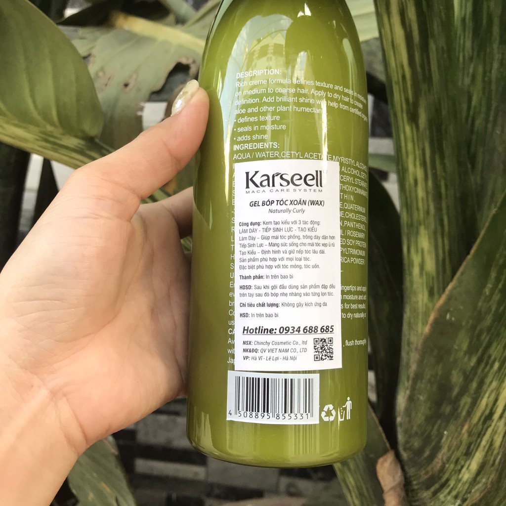 Kem Dưỡng Xả Khô Karseell | Gel bóp xoăn cho tóc KARSEELL 500ML