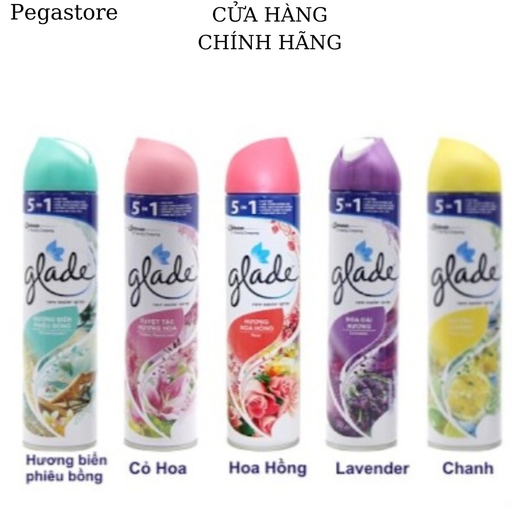 Xịt thơm phòng Glade sịt phòng Hoa Oải Hương/Tuyệt tác hương hoa/Hương chanh/hương biển phiêu bồng xịt phòng 280ml