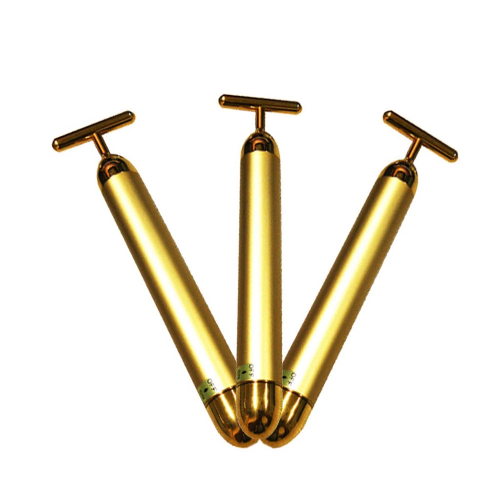 Massage Mặt Hợp Kim Vàng 24k rung cầm tay đa vị trí toàn thân WholeBody  - B0008+B0067