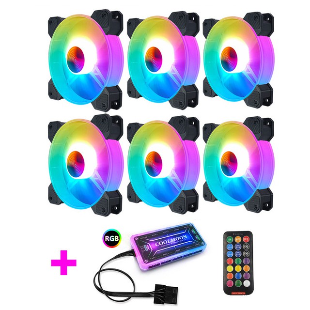 Bộ 2, 3, 4, 5, 6, 7, 8, 9, 10 Quạt Tản Nhiệt, Fan Case Coolmoon Y1 Led RGB - Fan Tản Nhiệt Máy Tính