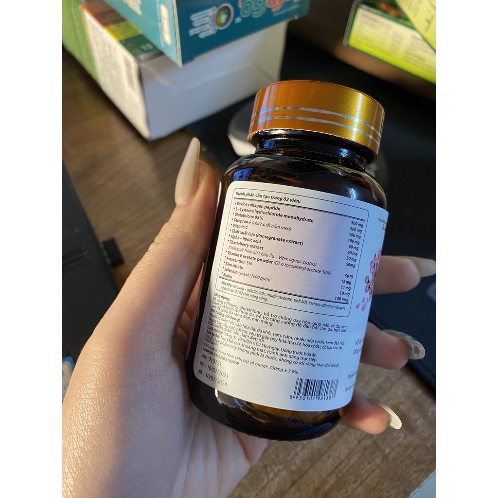 Viên uống Sáng, đẹp mịn màng da Pretty White Cellagen++