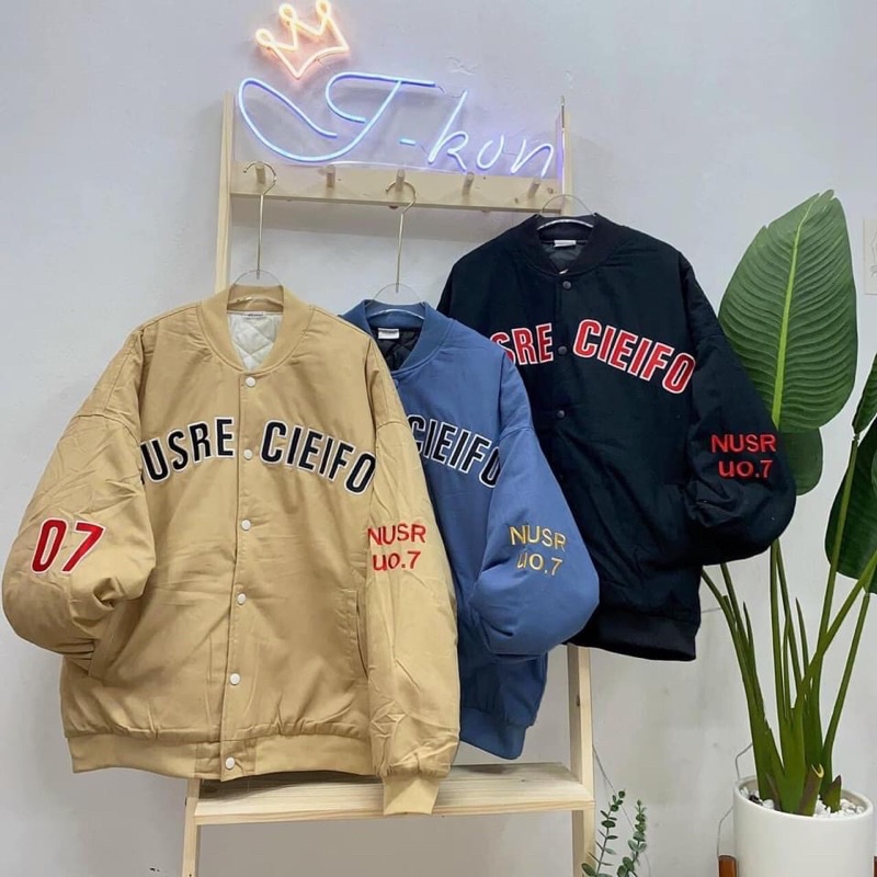 Áo khoác kaki unisex ⚡ 𝐂𝐨́ 𝐕𝐢𝐝𝐞𝐨 - 𝐀̉𝐧𝐡 𝐓𝐡𝐚̣̂𝐭 ⚡ Áo bomber bóng chày chất kaki dày dặn, mặc đi học, đi chơi