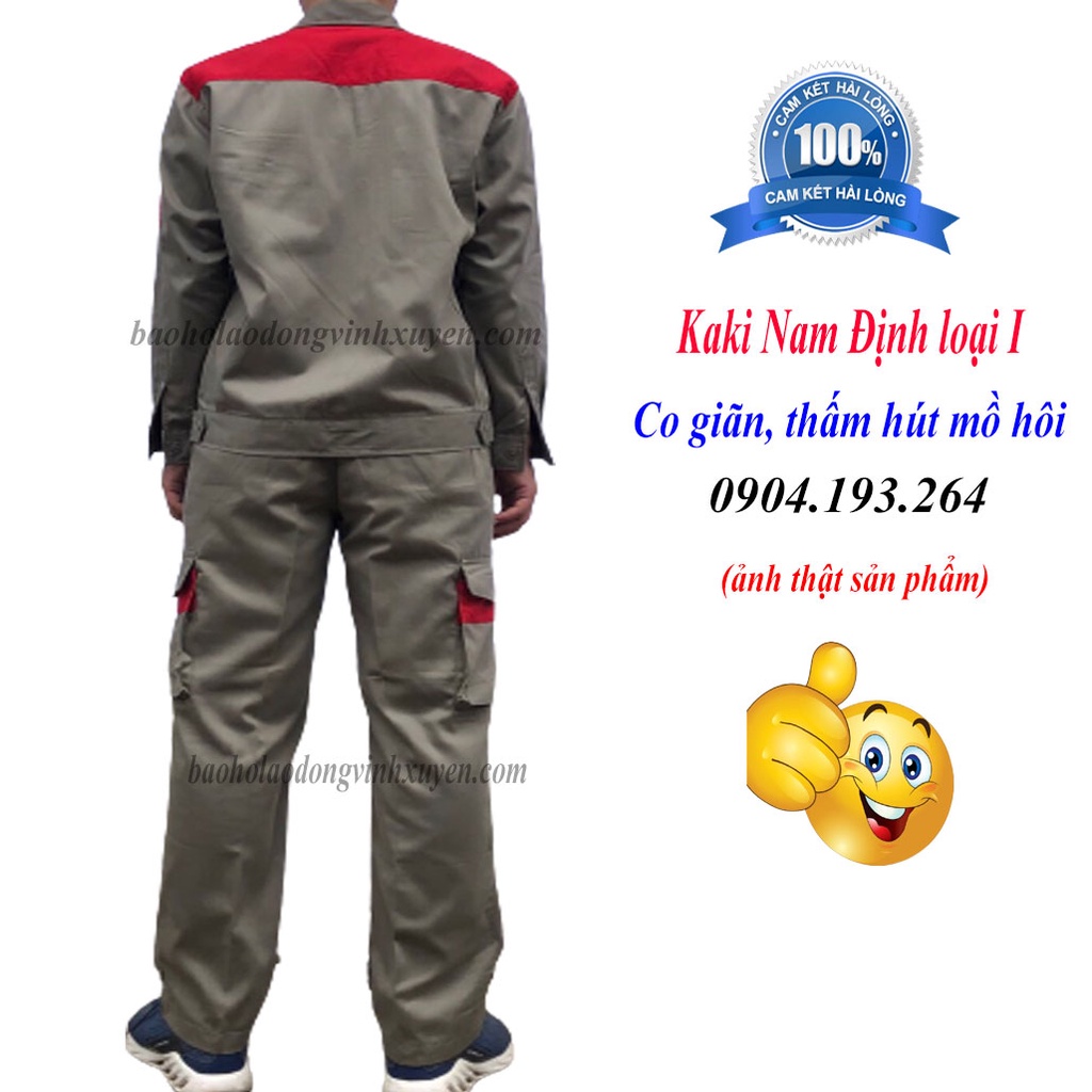 QUẦN ÁO BẢO HỘ LAO ĐỘNG nam phối màu THỜI TRANG hiện đại trẻ trung giá rẻ chất lượng [Vải Kaki COTTON LOẠI I]