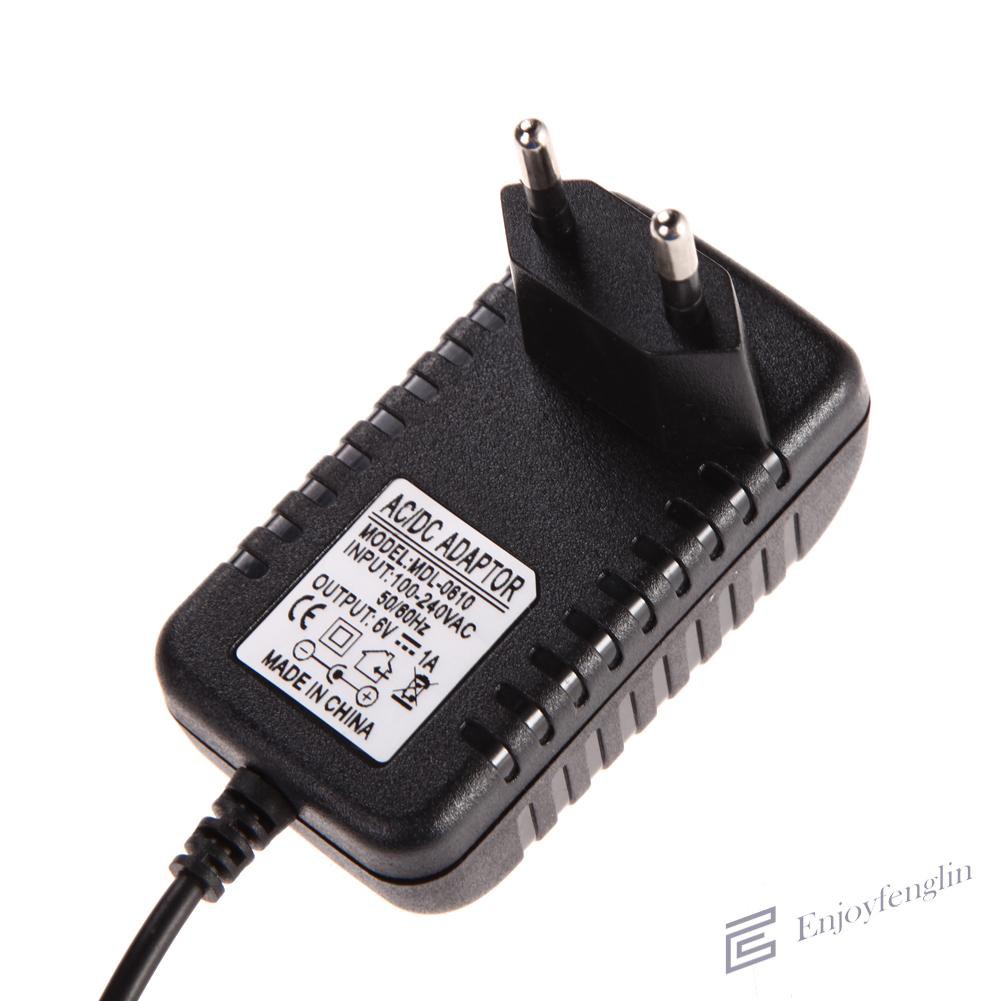 （En） AC 100-240V Converter Adapter DC 5.5 x 2.5MM 6V 1A 1000mA Charger EU Plug 