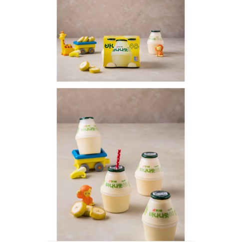 Sữa chuối & dâu & dưa gang (lọ nhựa 240ml)-(hộp giấy 200ml)