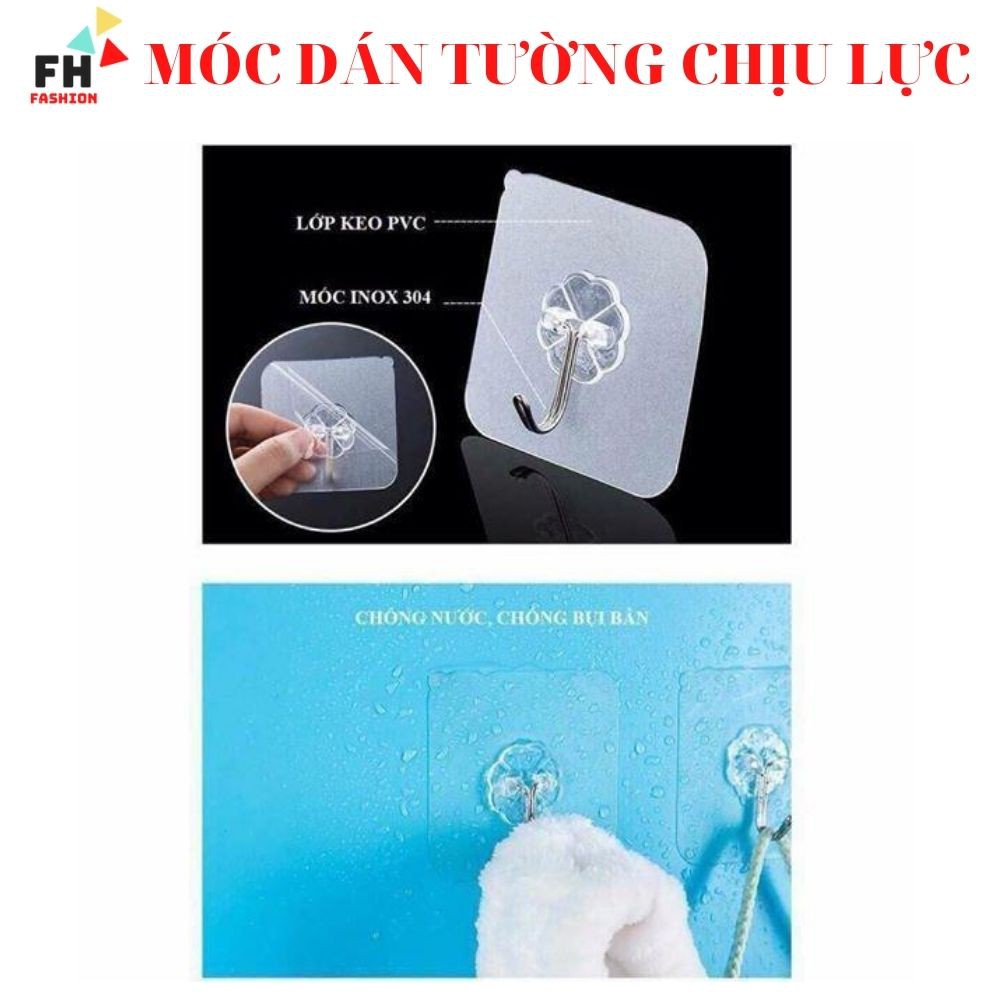 Combo 10 Móc dán tường chịu lực siêu dính 6x6cm [ SHOP FH ]