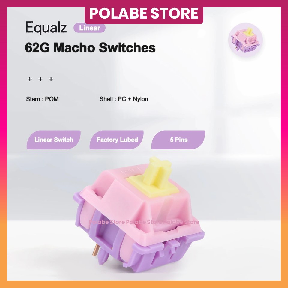 EQUALZ C3 Banana Split Linear Switch C3 Macho EQUALZ Grapefruit Gummy Blueberry Toffee Công Tắc Bàn Phím Cơ Polabe Store