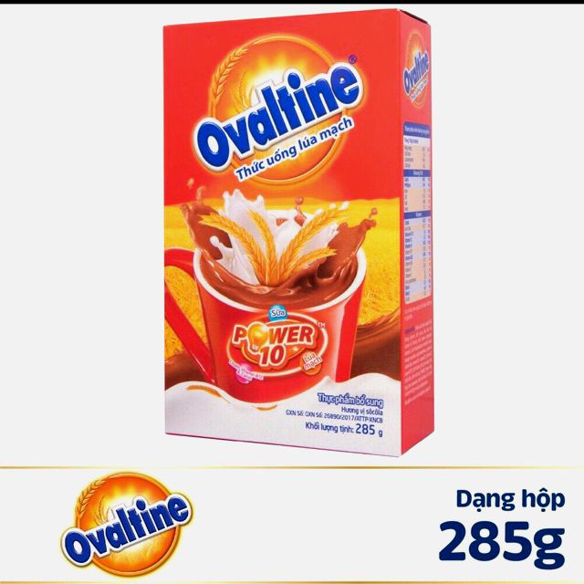 Bột thức uống lúa mạch vị chocolate Ovaltine hộp 285g