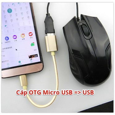 Cáp OTG Micro-USB Sang USB Dài 15 Cm (Bọc Dù) -  Kết Nối Phụ Kiện - OTG198