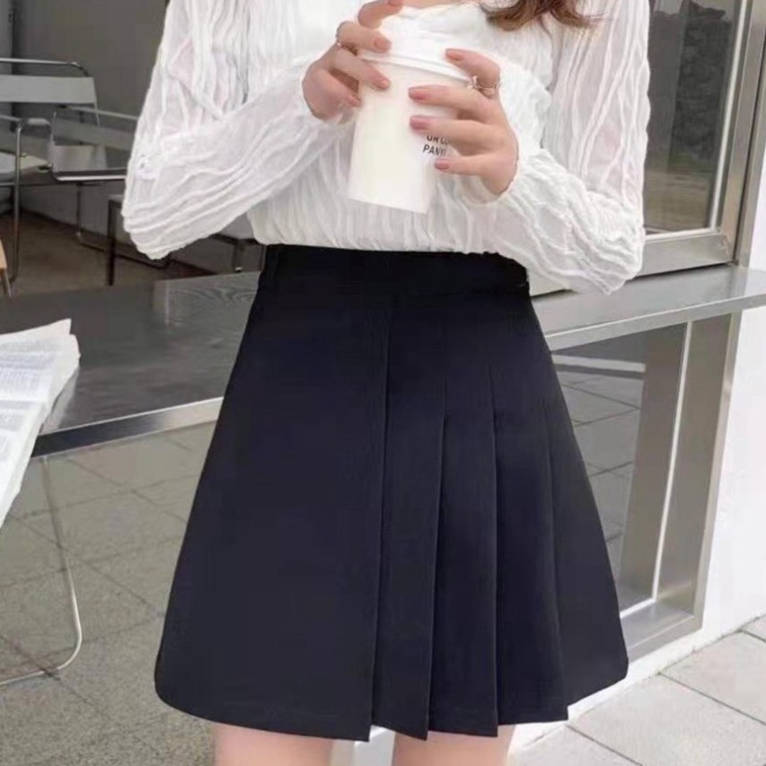 Chân váy xếp ly ngắn Chữ A phong cách công sở lưng cao, Váy Xếp li chữ A ngắn kiểu dáng công sở Alvin Store 13005 | BigBuy360 - bigbuy360.vn