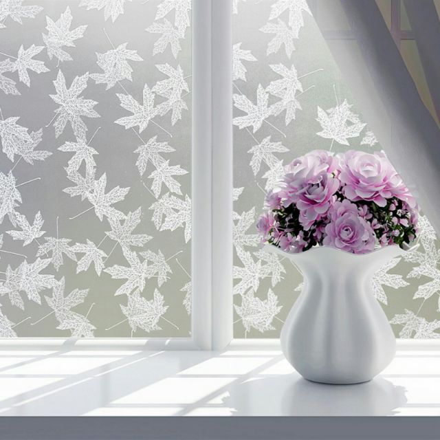 4m Giấy dán kiếng lá trắng khổ 45cm