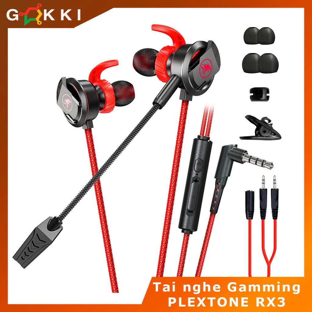 [Mã ELHACE giảm 4% đơn 300K] Tai Nghe Có Dây Gaming Plextone RX3 2 Mic, Chơi Tốt PUBG, Siêu Phẩm Gaming, Super Bass