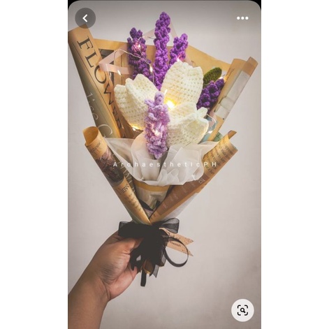 Hoa len lavender/hoa oải hương_handmade, để gói hoa, làm quà tặng,trang trí