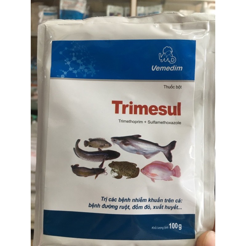 Trimesul,bệnh đường ruột,đốm đỏ, xuất huyết trên cá 100g/gói