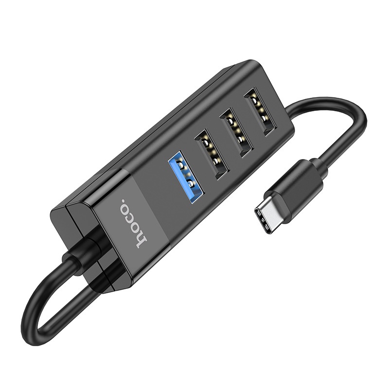 Hub Type C HOCO Hb25 4 Cổng Usb 1 Usb 3.0/3 Usb 2.0 Vật Liệu Tpe Cao Cấp Cho Máy Tính Laptop Ipad Macbook Njoyshop