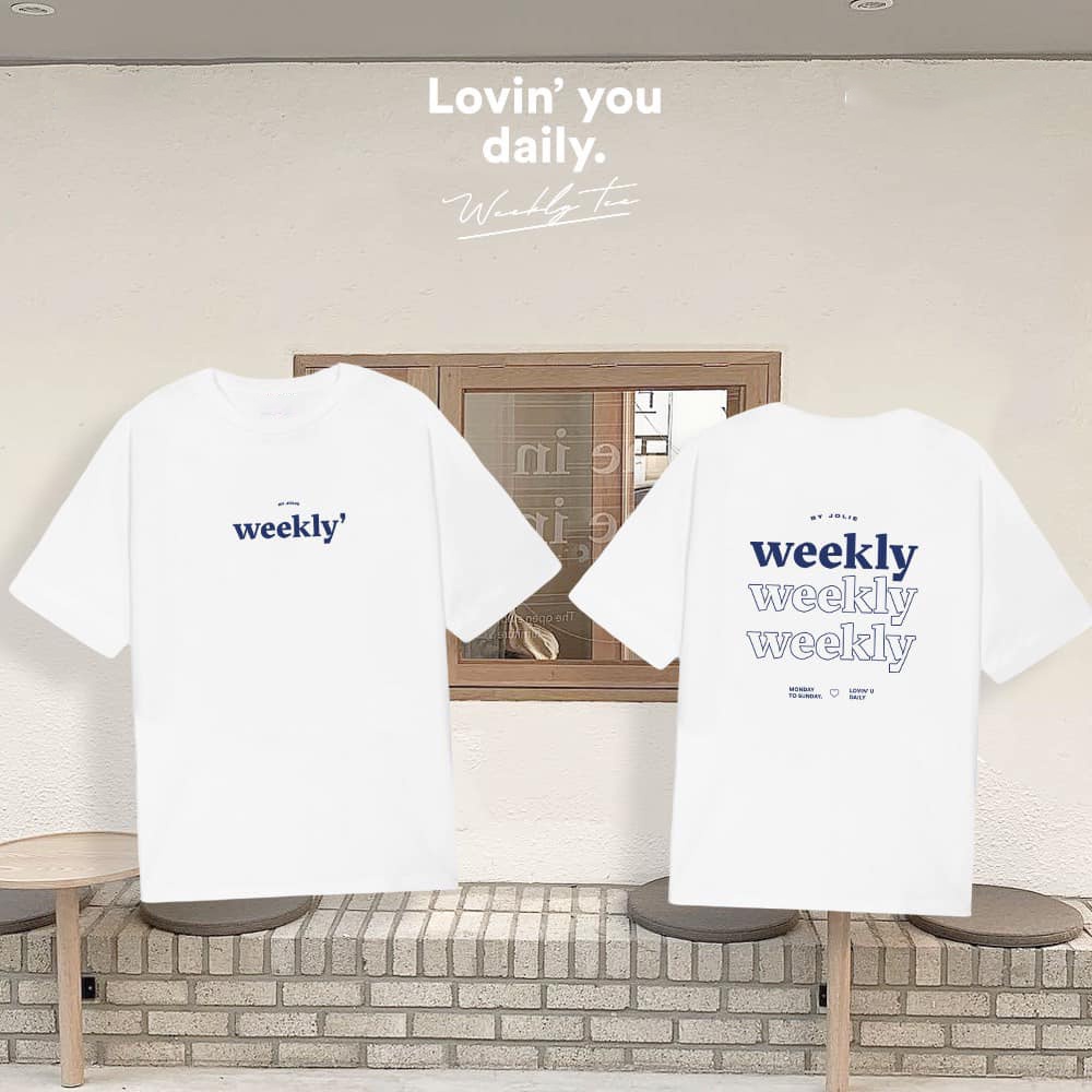 Áo Thun Nam Nữ Unisex Weekly HALEY Phong Cách Hàn Quốc,Chất Cotton Thoáng Mát CTN704
