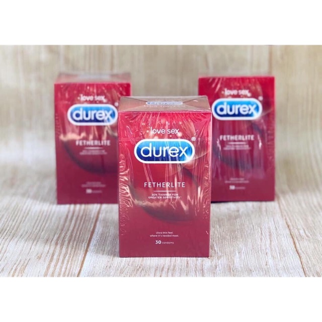 [DEAL 0Đ] Bao cao su Durex Fetherlite siêu mỏng/gai gân hàng Úc hộp 30 chiếc