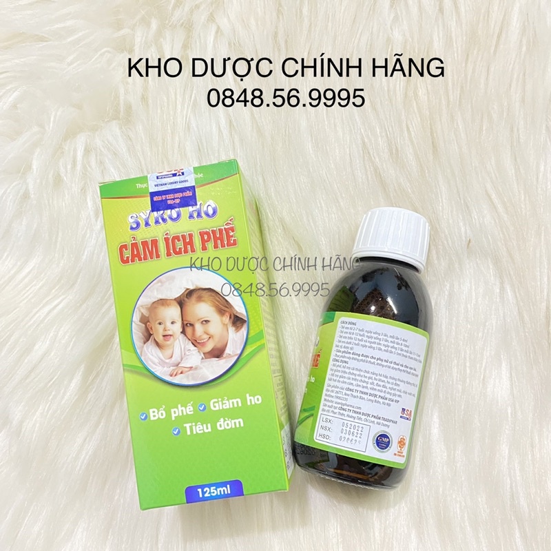 Siro ho CẢM ÍCH PHẾ 125ml - Bổ phế, giảm ho, tiêu đờm