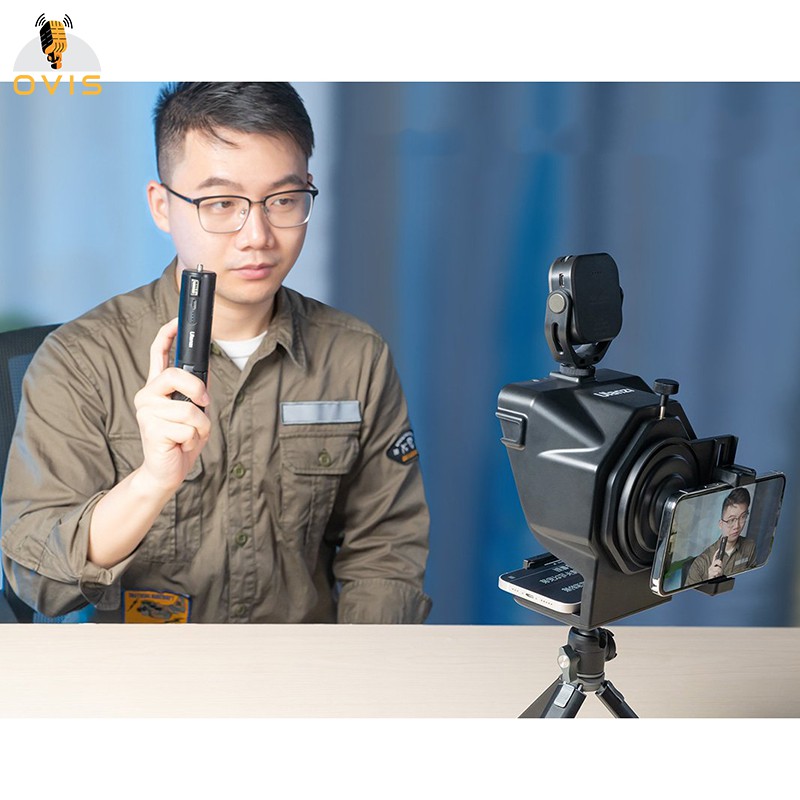 Máy Nhắc Chữ Mini Cho Vlogger, Nhà Báo, Người Thuyết Trình, Dùng Cho Smartphone, Tablet | Ulanzi Teleprompter PT-16