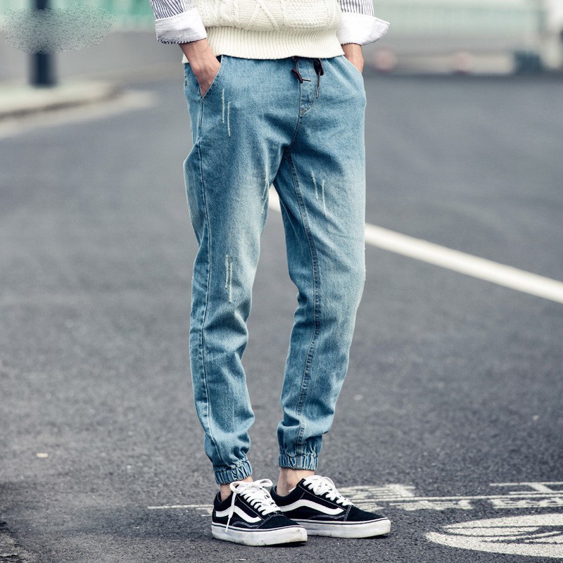 Quần jean dài denim thời trang nam jogger jeans phong cách hàn quốc